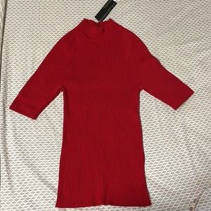 NWT Banana Republic ribbed short sleeve sweater